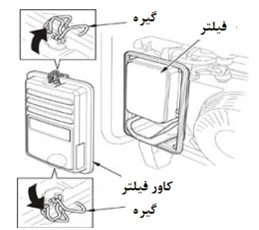 کاور فیلتر هوا را بردارید